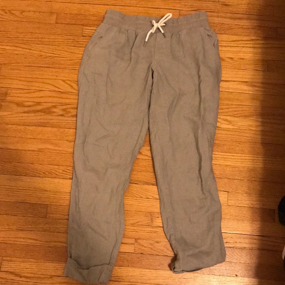 Grey Athleta Linen Pants